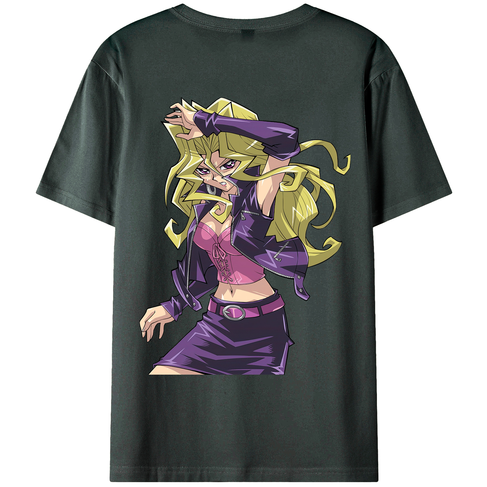 （画像用） 遊☆戯☆王 Yu-Gi-Oh! 綿100％ メンズ半袖Tシャツ（バックプリント） 通気性